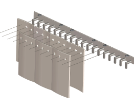 6" Strip Curtain 100% Overlap