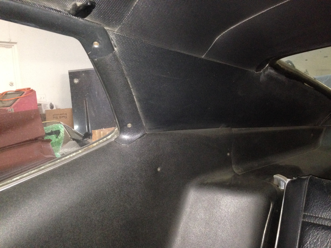 Passenger side rear interior section
