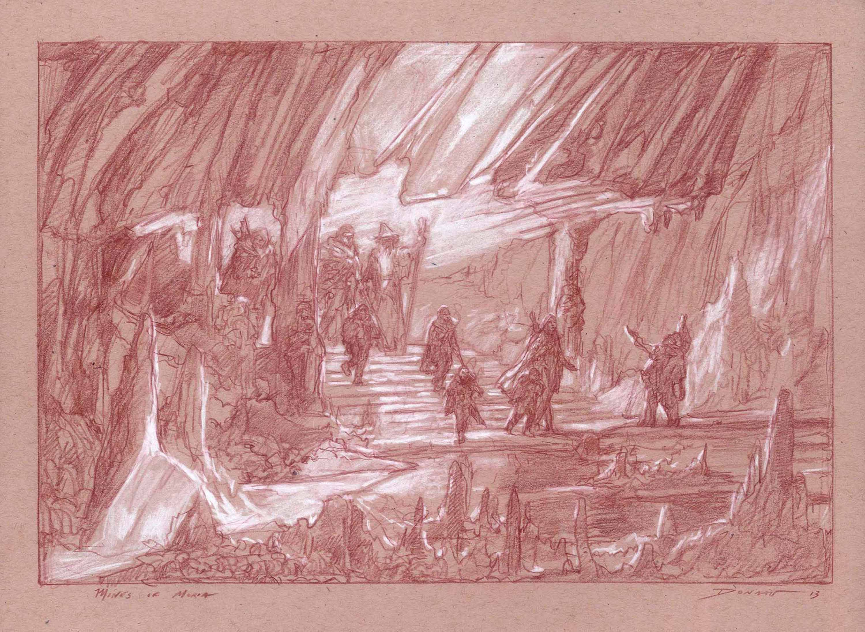 The Fellowship - Crystal Chamber
14" x11"  Watercolor Pencil and Chalk on Toned paper 2013
private collection