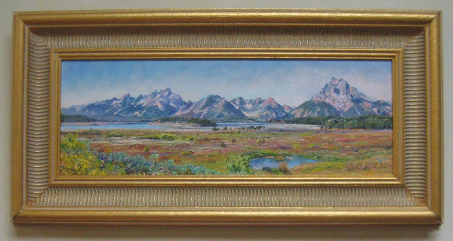 Grand Tetons, 6 x 16 Oil on Panel 