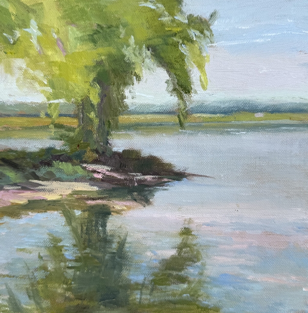 Howard, Sleepy Summer, 8" x 8" Oil