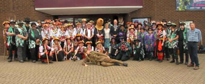 Morris dancers assemble
