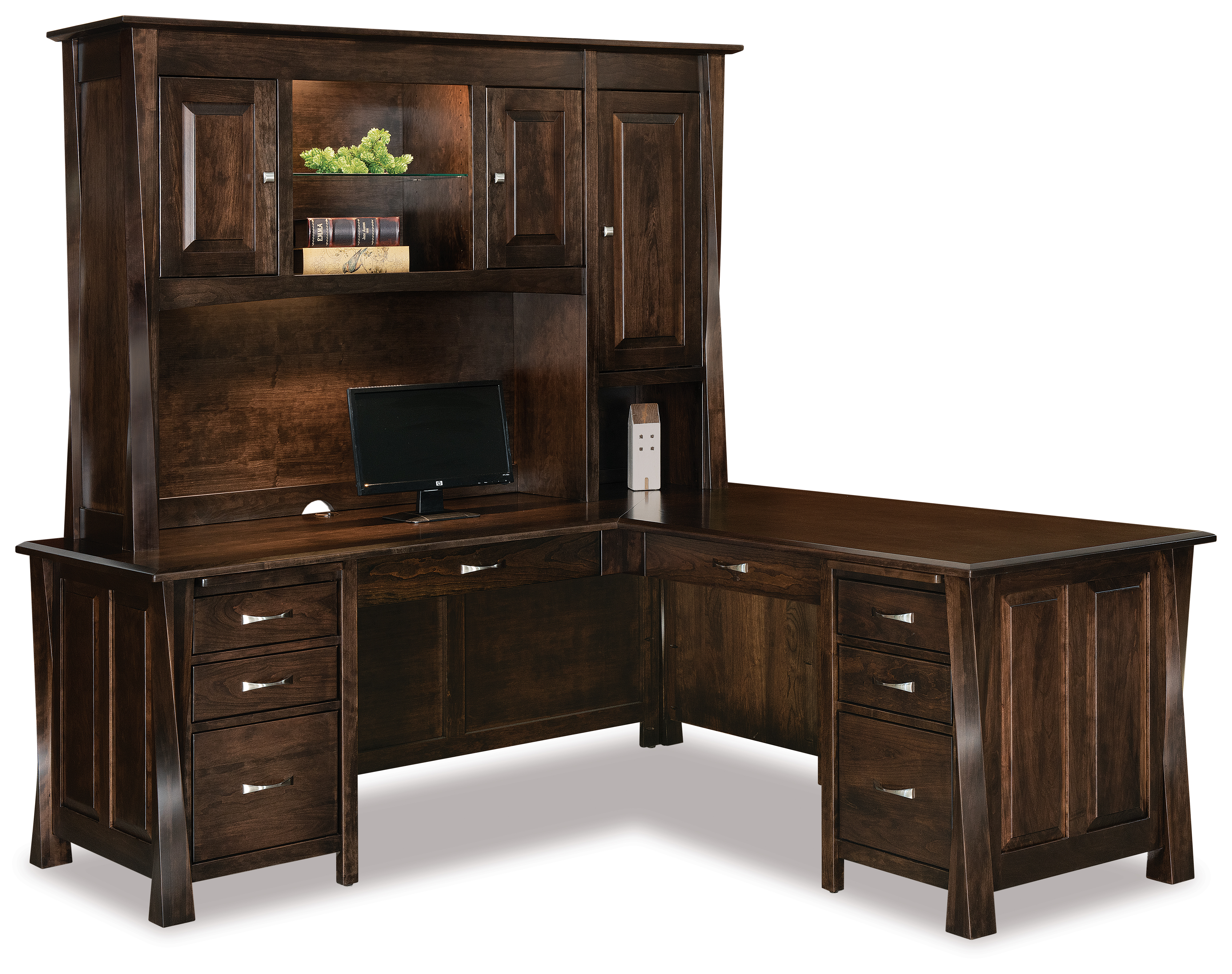 Lexington Arc L Desk w/Hutch-#132