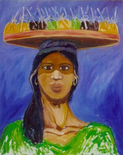 Op-059 REFRESCOS 30 in x 24 in Oil on Linen 1988