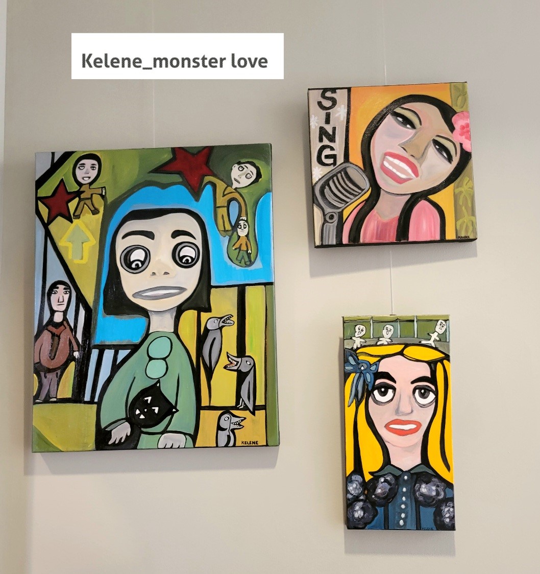 Three paintings for the art exhibit in Chesterfield. 2023