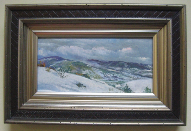 More Snow, Avon, CO, 4 x 8 Oil on Panel 