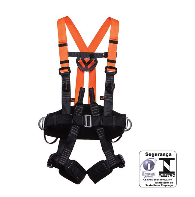 Cinturão paraquedista 
abdominal eletricista engate automático