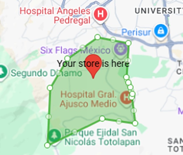 La zona de cobertura puedes identificarla con tu Código Postal al hacer tu pedido. Gracias