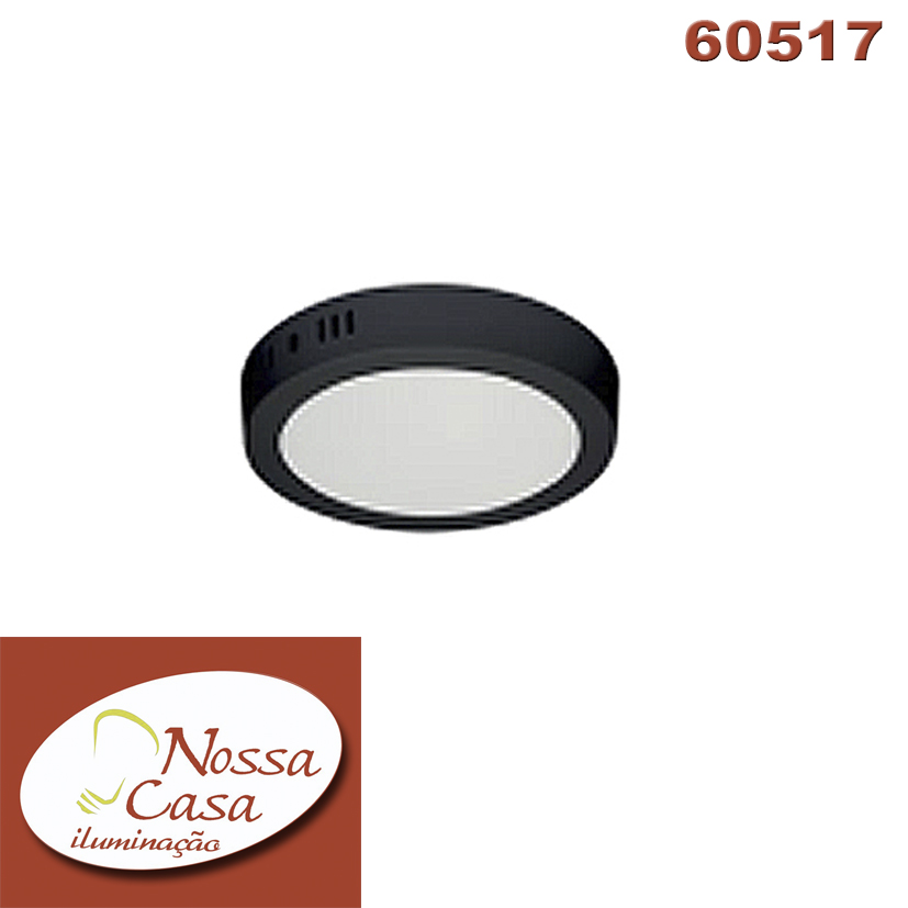 PLafon Led 18w preto 4000k