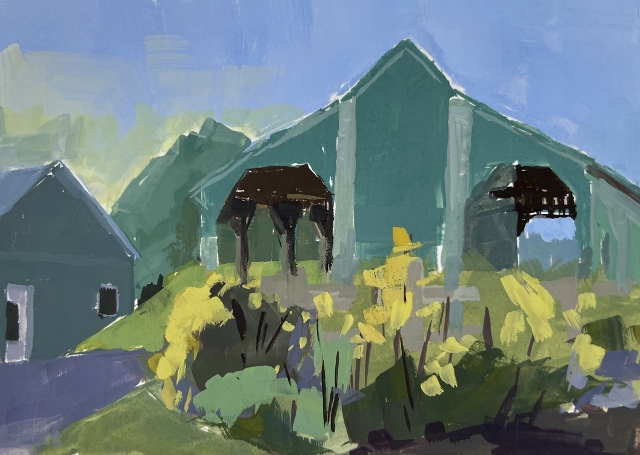 Riccio, H.C. Conservancy, 5" x 7" Gouache