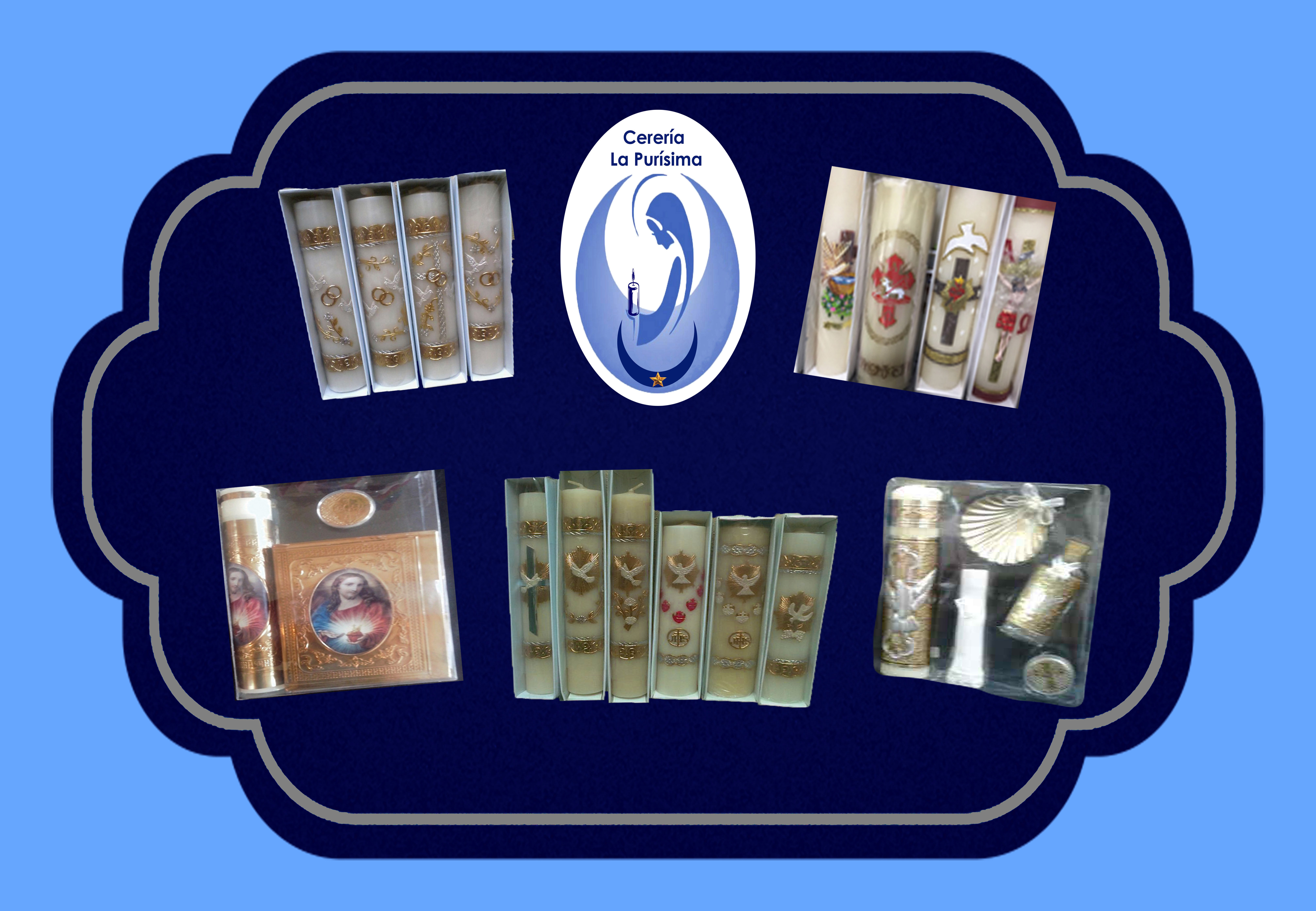 Velas para celebraciones de Bautizo, Confirmación Primera Comunión, Matrimonio