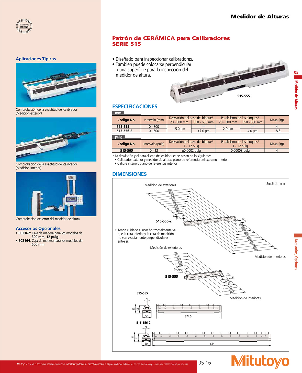Patron de ceramica para calibradores