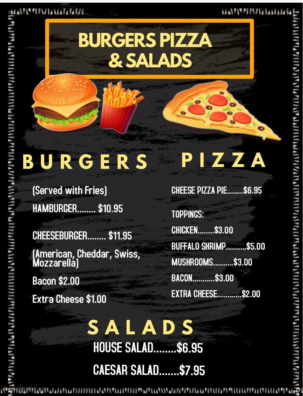 Sunset Grill Long Island New York Bar Menu