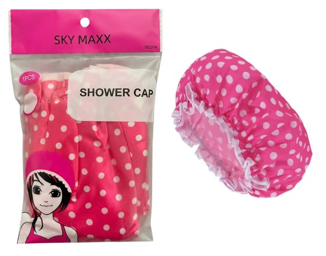 MB204
PINK SHOWER CAP 
UPC: 712345672049
144 CS/PK