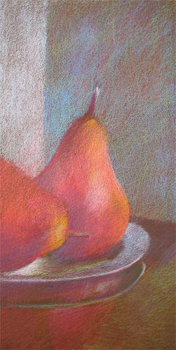 New Hampshire Pears.  (Private Collection - USA) Coloured Pencil om Colourfix 