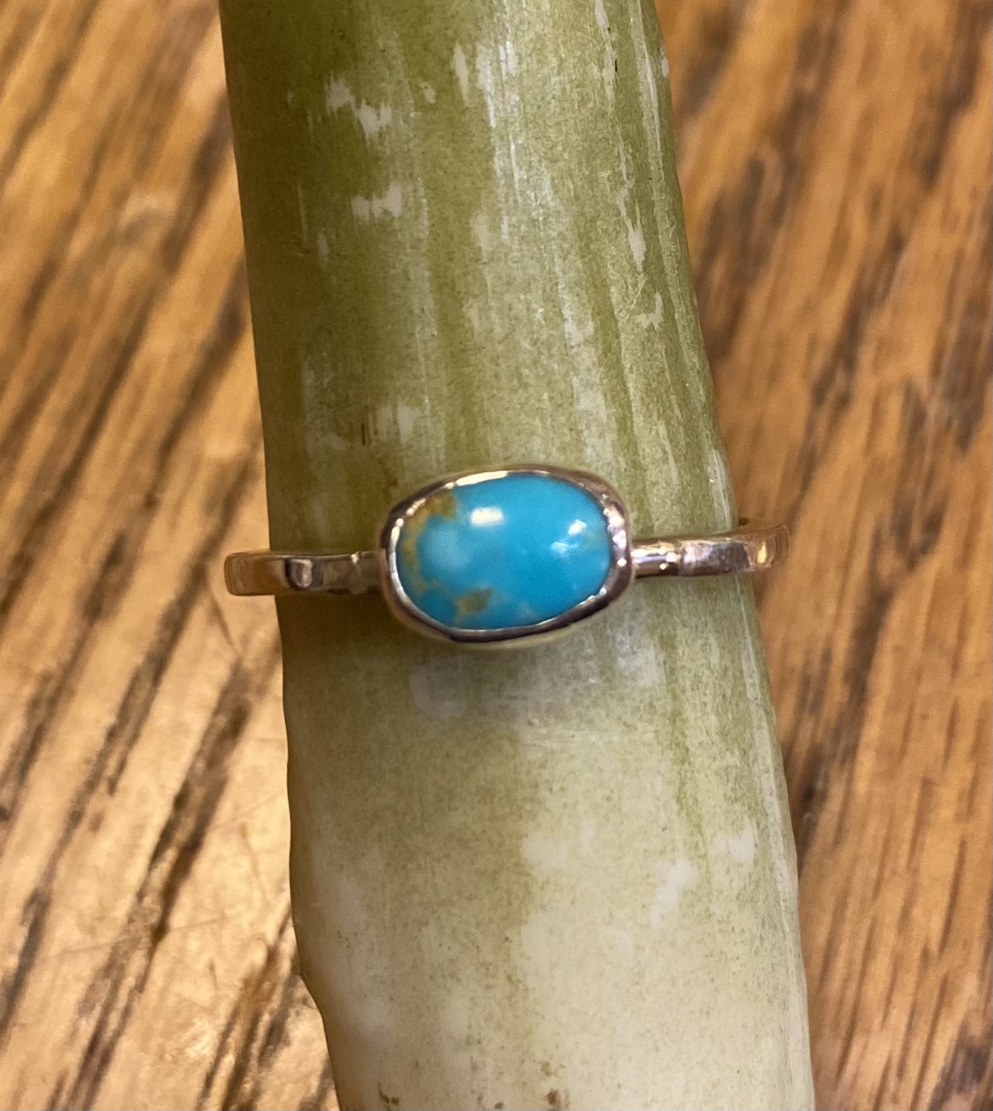 Turquoise w/Gold Specks. EM 106
Sterling Silver
Size 6
$40.