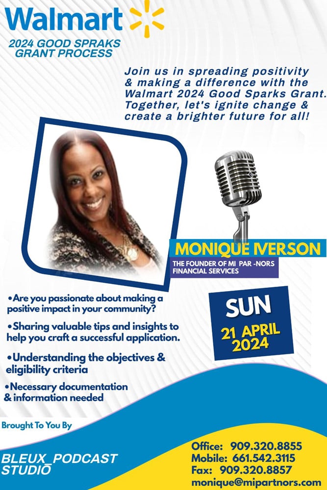 A walmart flyer featuring the business owner, Monique