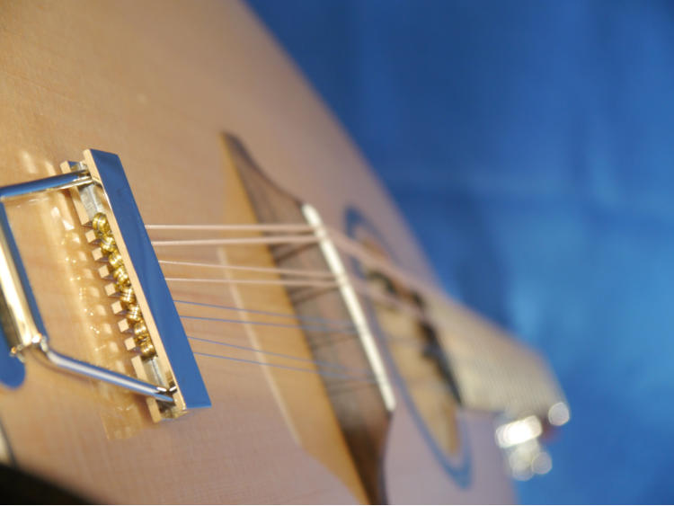 all instruments are fitted with our custom chrome ABM tailpiece