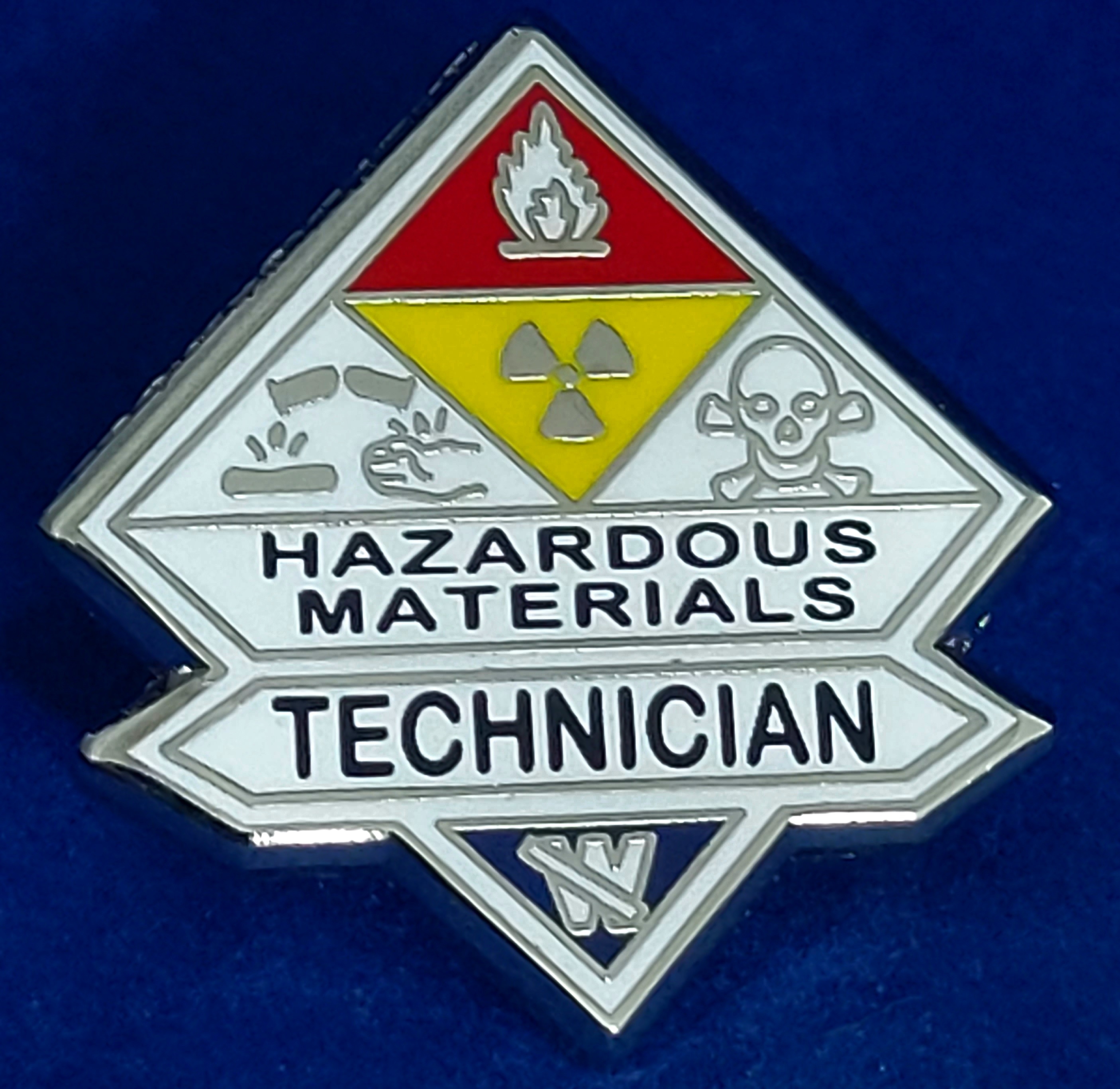 PIN HAZARDOUS MATERIALS TECHNICIAN LAPEL PINS AND PATCH