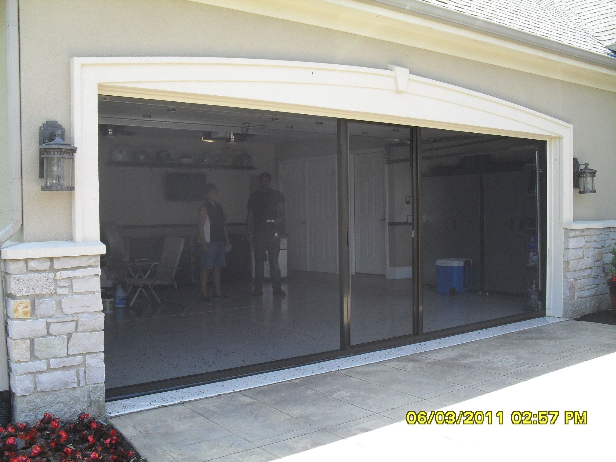 Residential Garage Screen Door Installation