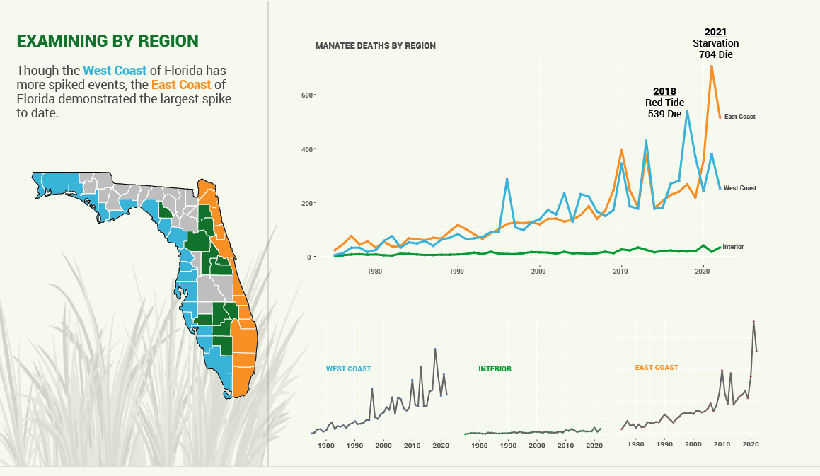 Manatee Mortalities by Region