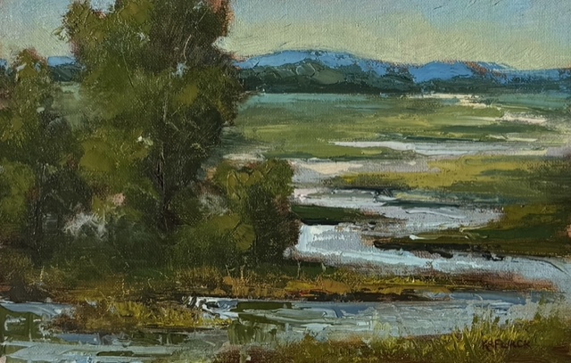 Flack, the Calm Beyond, 6" x 9" Oil 