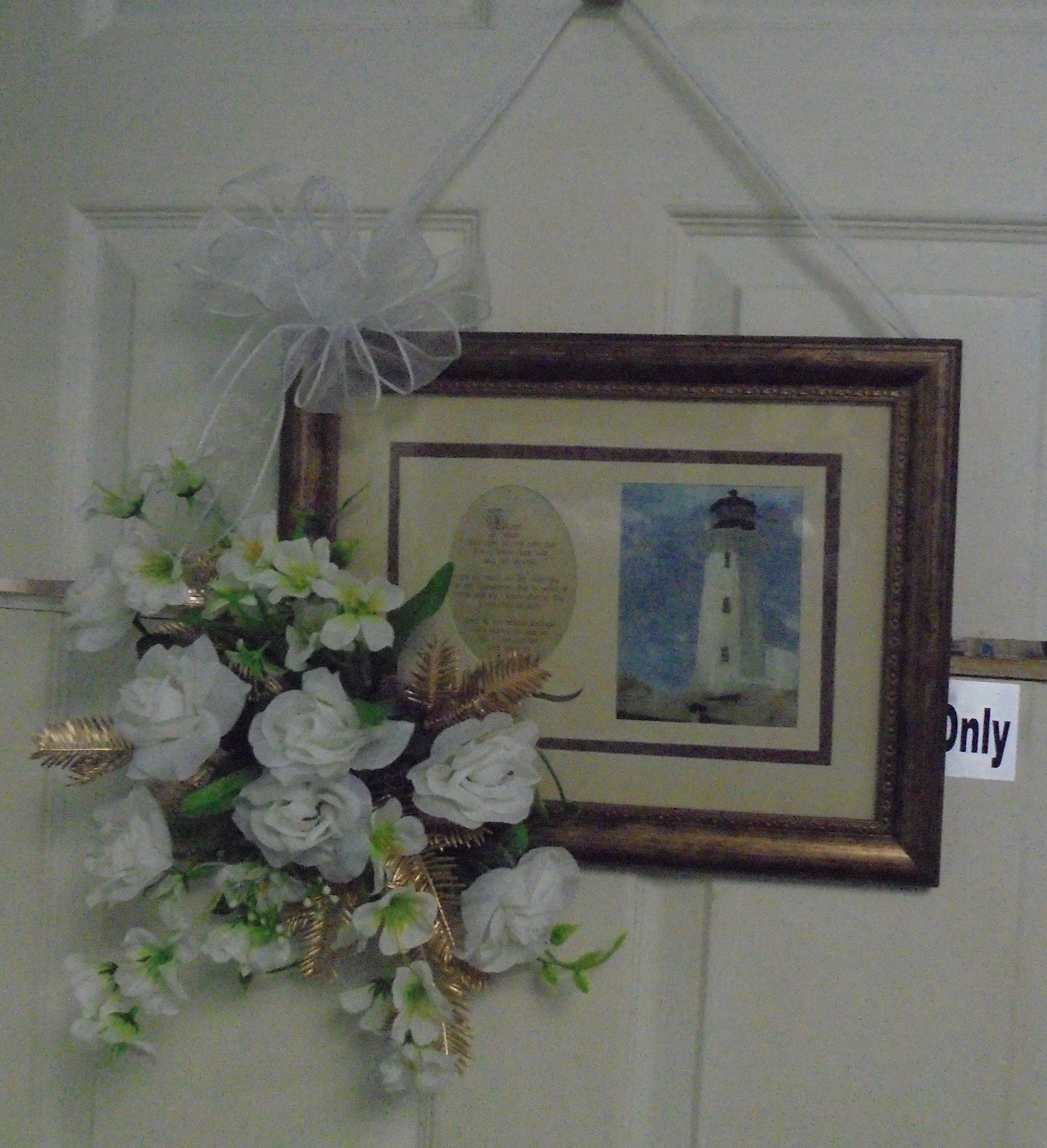 (30) "Picture" With Silk Flowers
(Religious Saying)
$50.00
