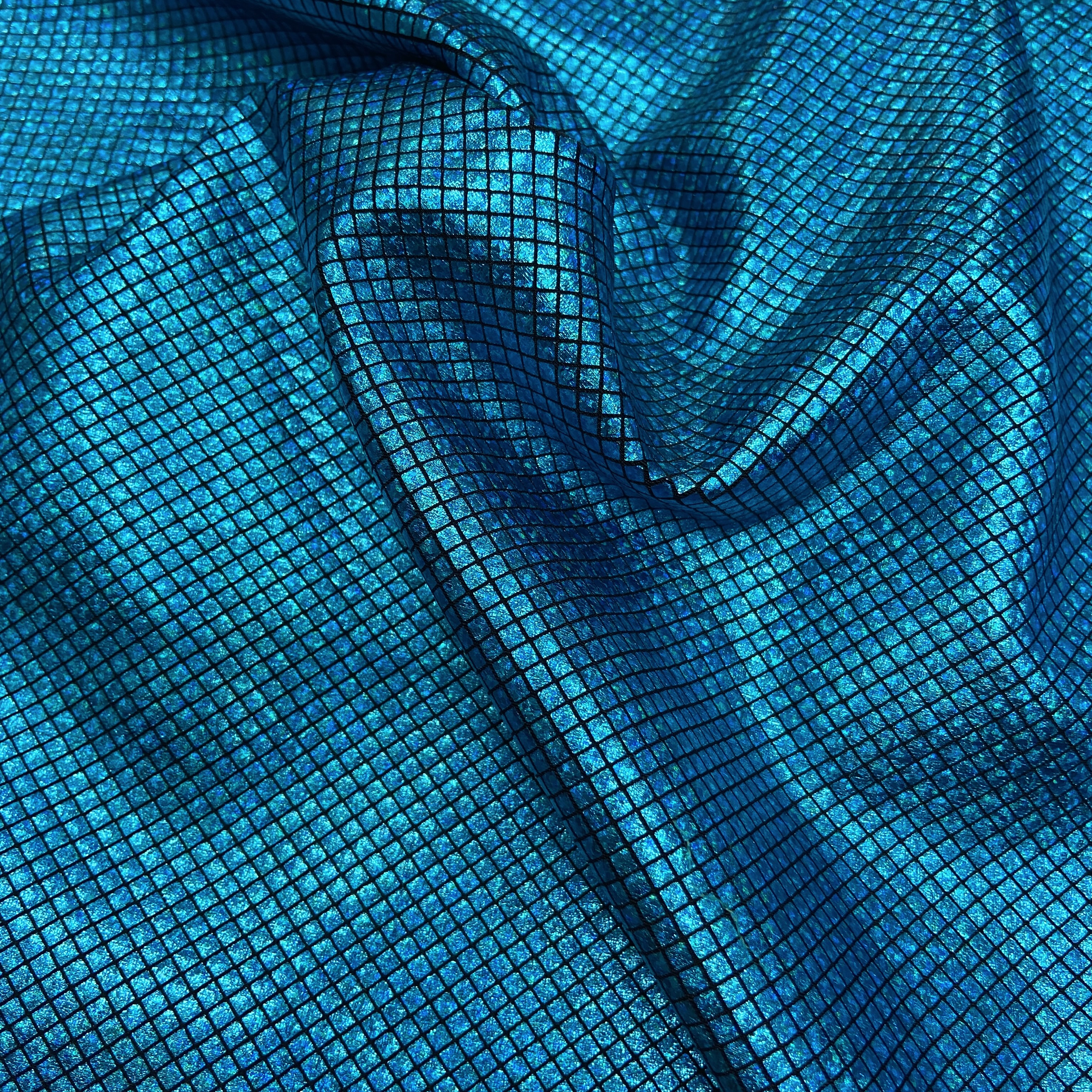 Aqua on black square
