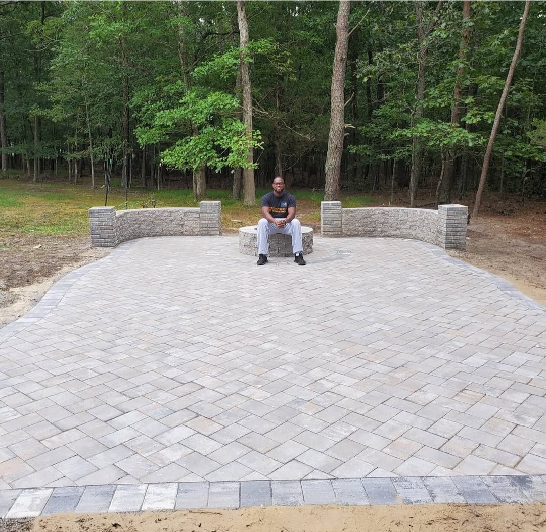 Completed pathway installation