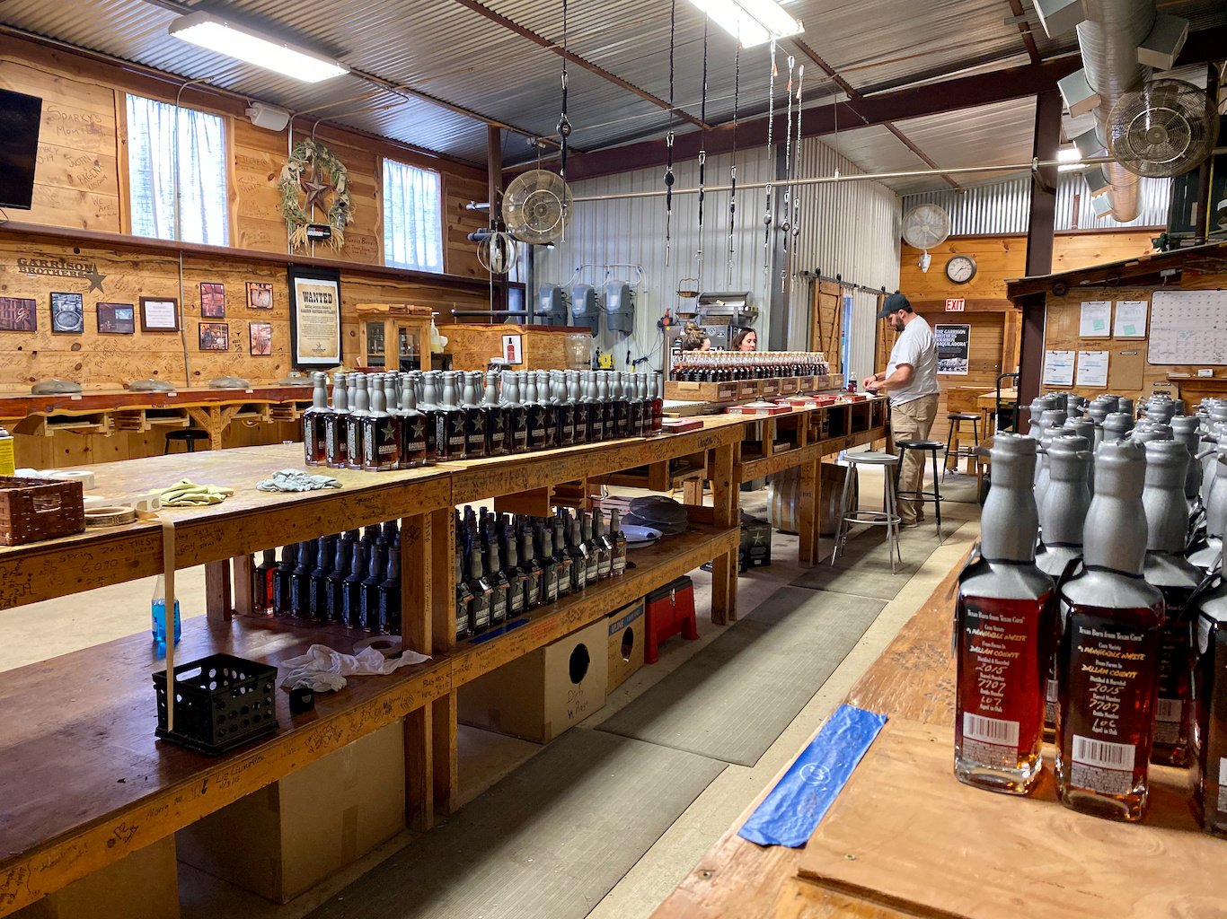 Bottling Line - All Done by Hand - Garrison Brothers Distillery 