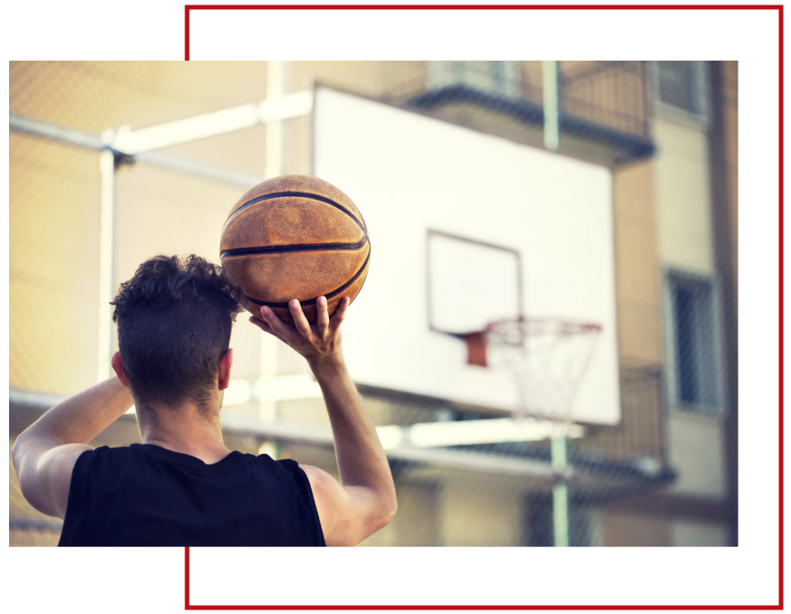 Young basketball player