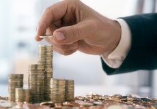 Snowy mountains landscape