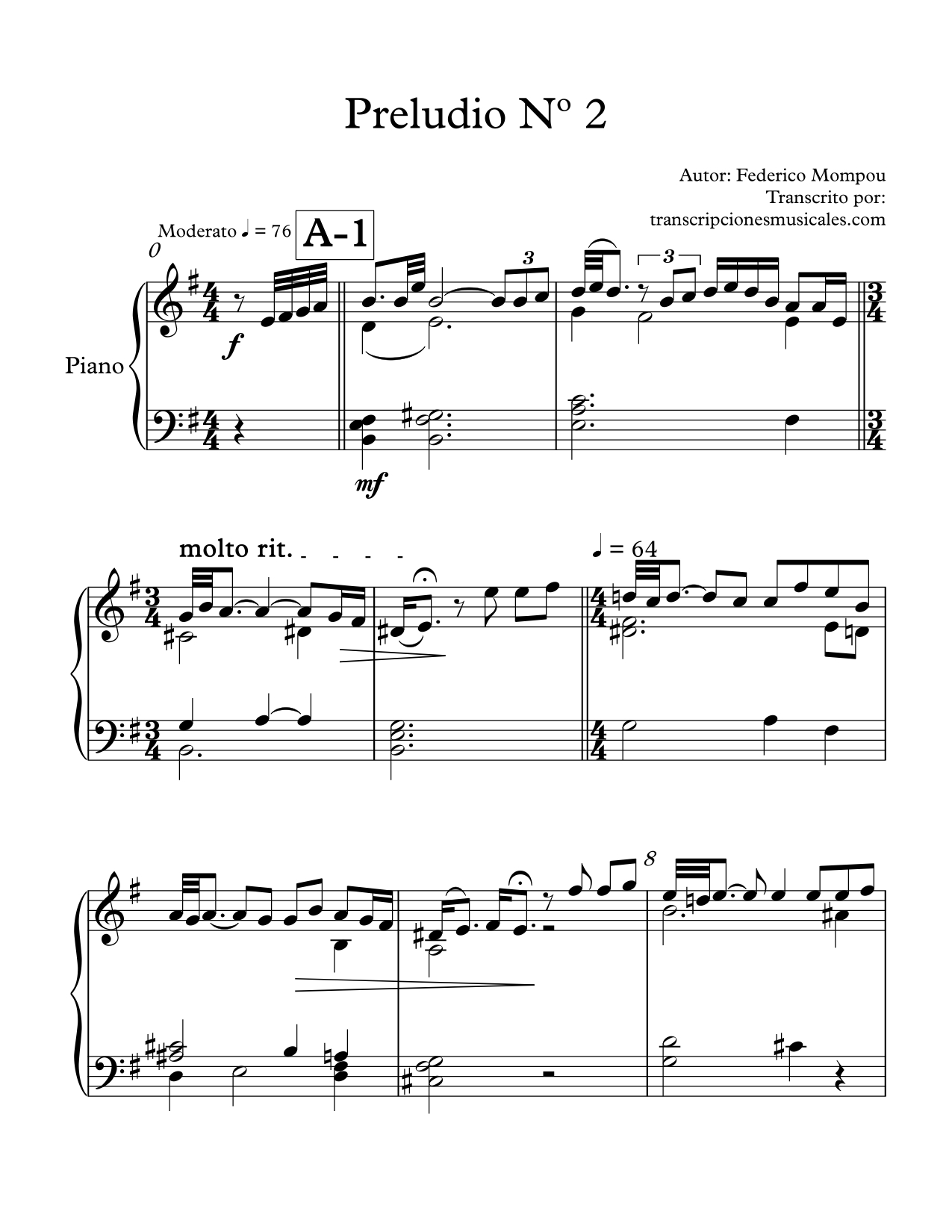 Prelude Nº 2 Mampou - hoja 1