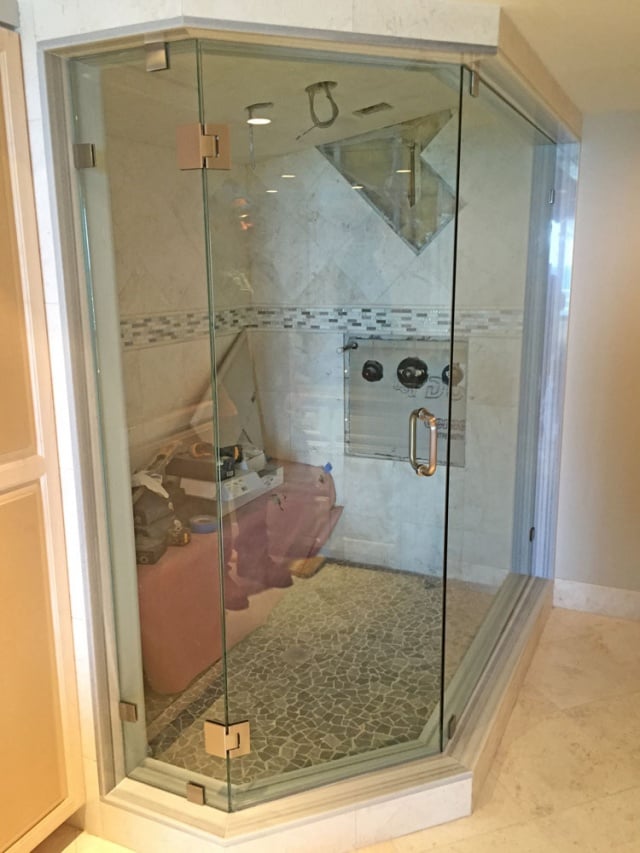 Newly Installed Glass Partition