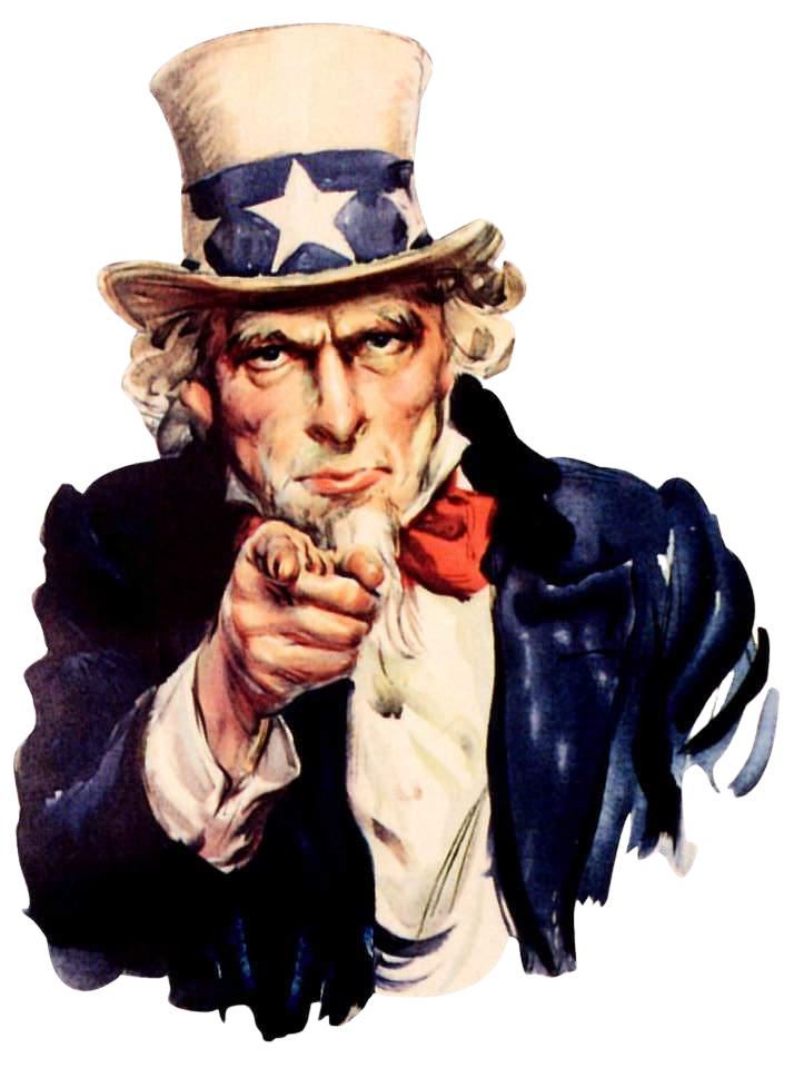 Uncle Sam pointing with his finger