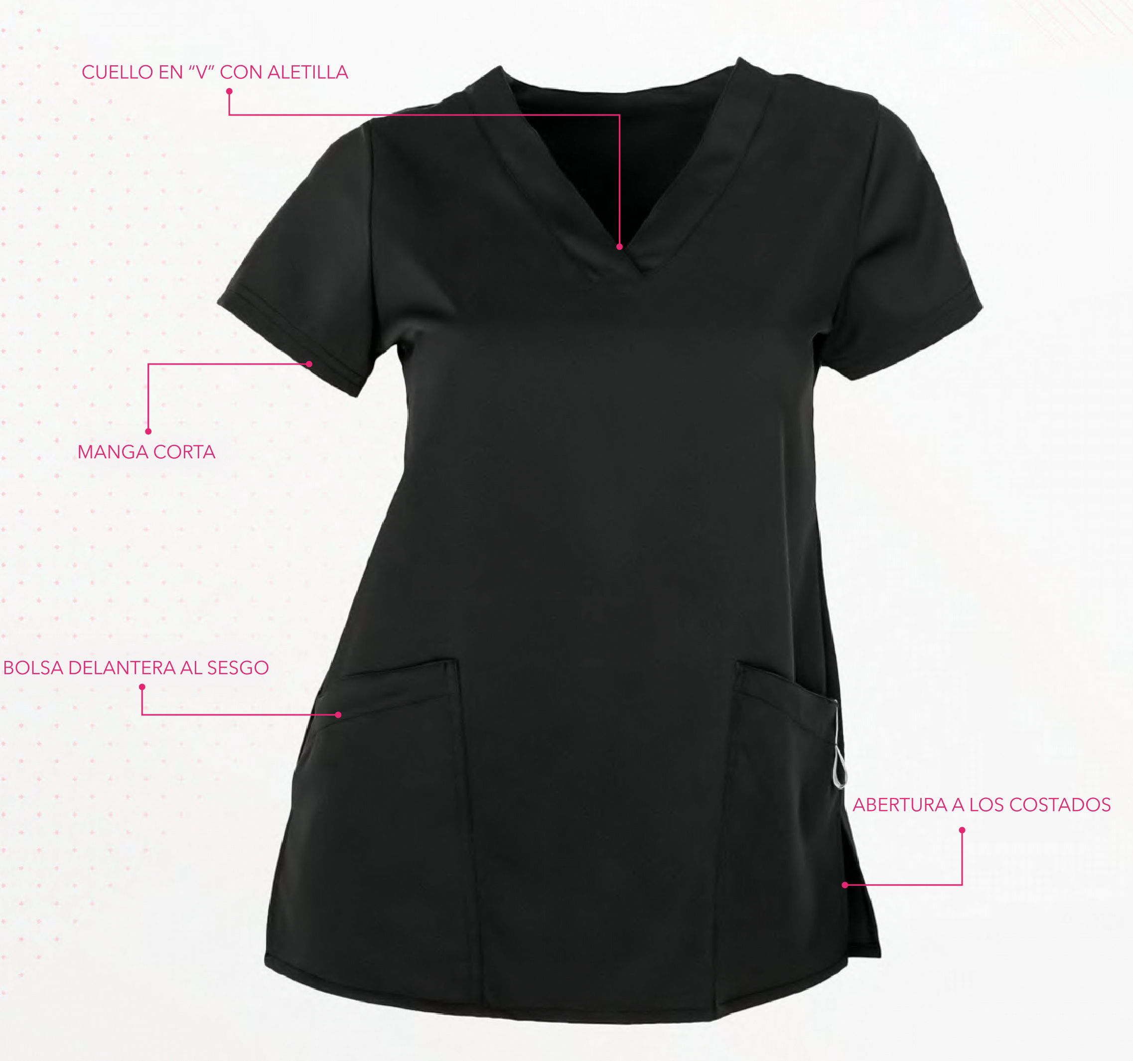 FILIPINA DAMMA MODELO F102 CUELLO V CON ALETILLA