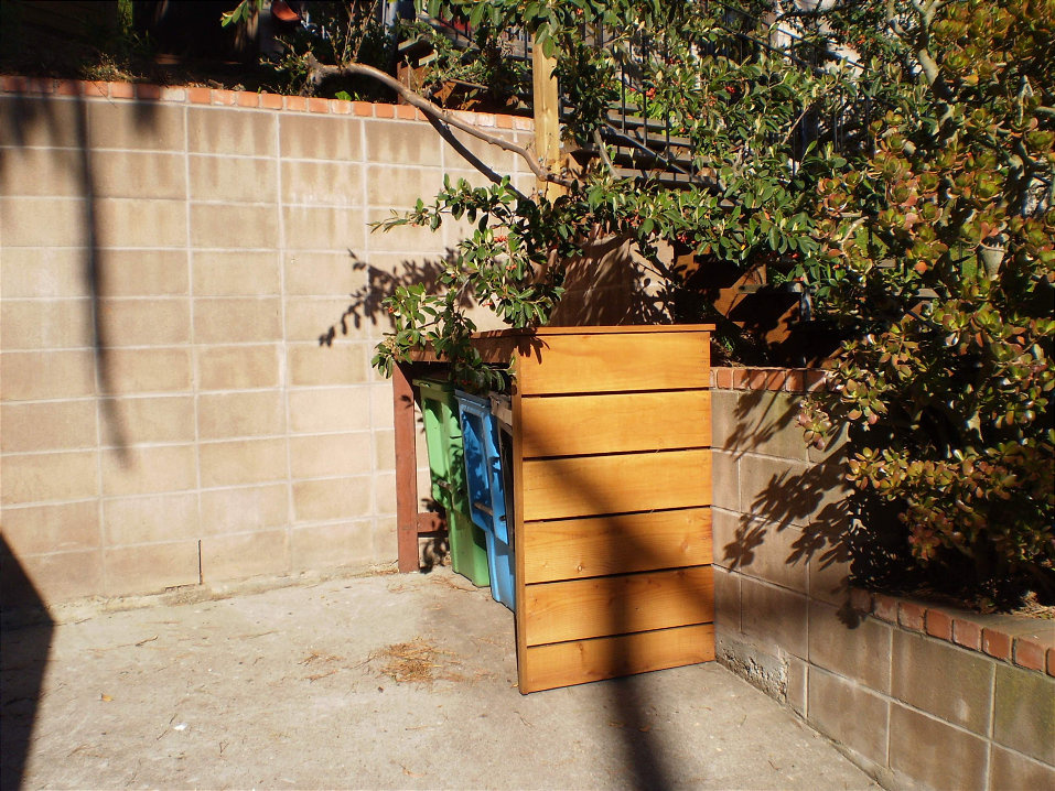 3-Bin Cover. Simple, cinder block line copy.   2