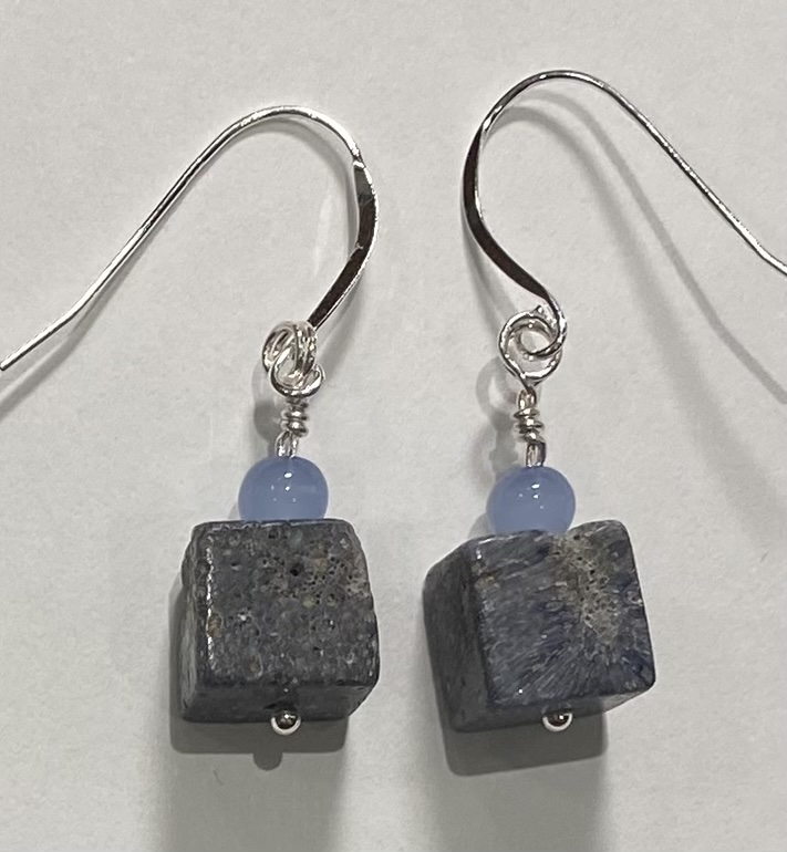 aquamarine, stone, & sterling silver