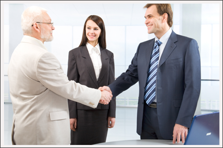 Business people shaking hands||||