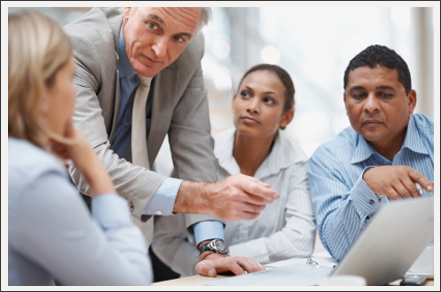Senior business man discussing||||