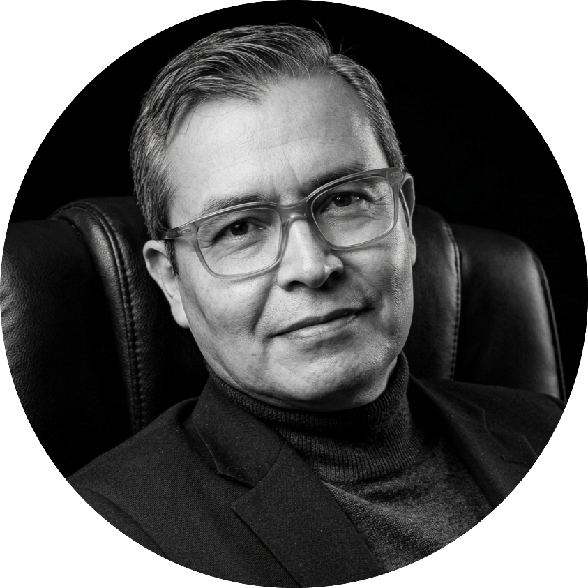 Smiling person wearing a bike helmet and glasses