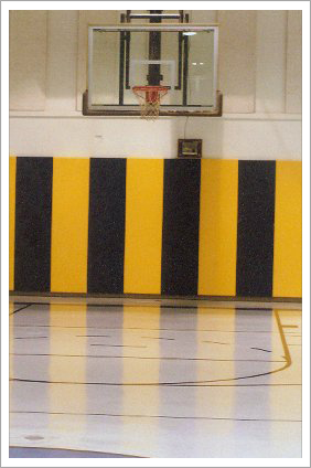 Inside of basketball court||||