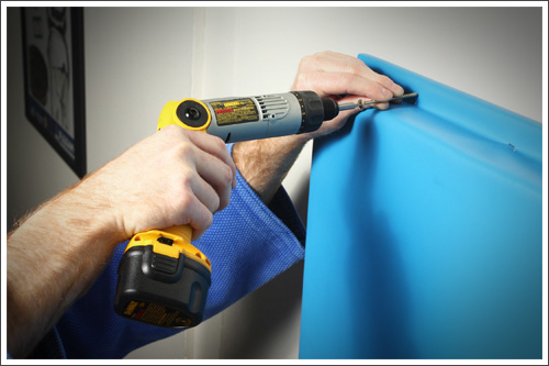 Installing wall padding||||