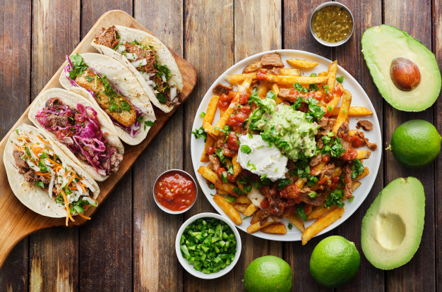 Plate with food