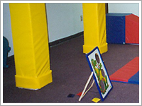 Column padding in sports complex||||