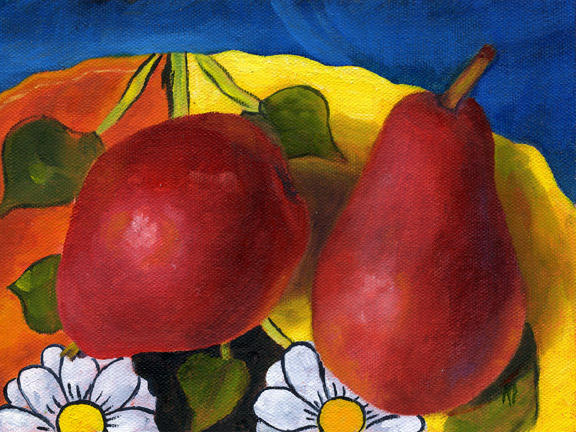 Pears On Talavera Pottery ~ 6" x 8"   Oil on Canvas
SOLD