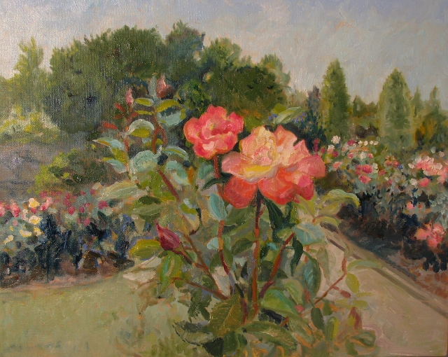Taylor, Rose garden, 16x20 Oil