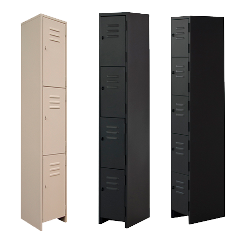 LOCKER.
Elaborados en metál.
Número de espacios a solicitud y necesidad del Cliente.
Linea Importada