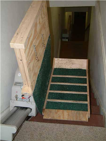 2 Custom, Folding Dog Lifts (for up & down two flights of stairs).