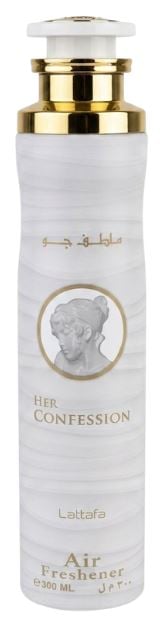 349846
AIR FRESHENER LATTAFA 
HER CONFESSION - 300ML
UPC: 6290362349846
72 CS PACK